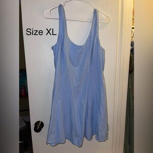 Light Blue Sleeveless Women's Mini Dress